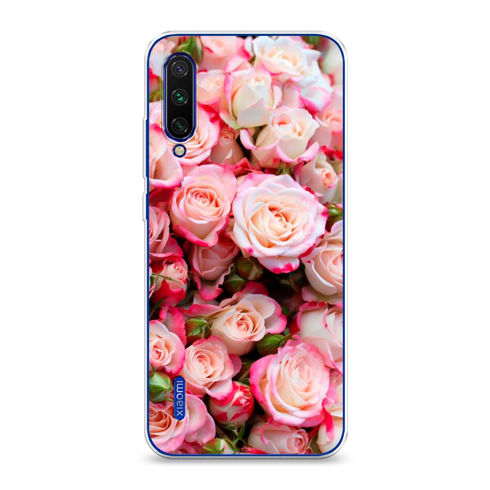 

Чехол на Xiaomi Mi CC9E/Mi A3 "Много роз", Розовый, 36050-2
