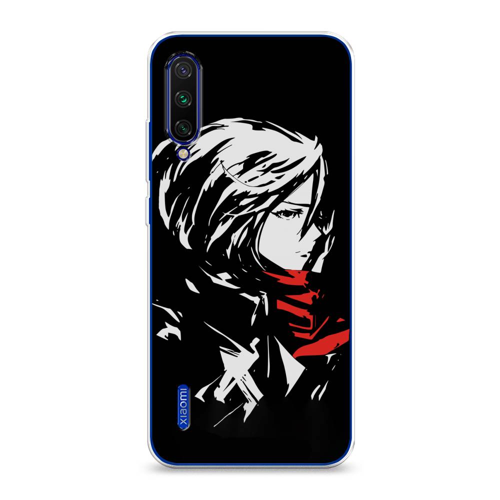 

Чехол на Xiaomi Mi CC9E/Mi A3 "Микаса минимализм", Черный;серый;красный, 36050-4