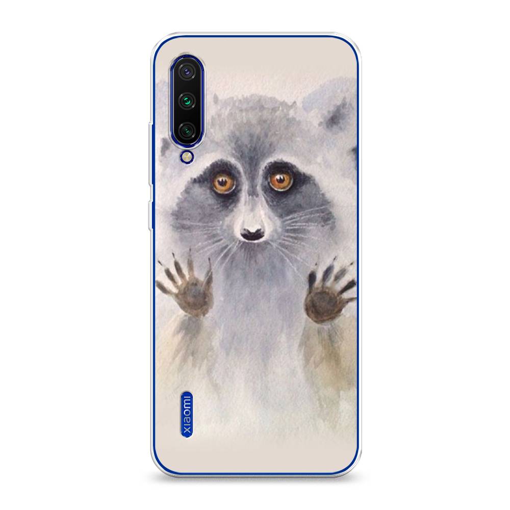 

Чехол на Xiaomi Mi CC9E"Енот за стеклом", Бежевый;серый, 36050-4