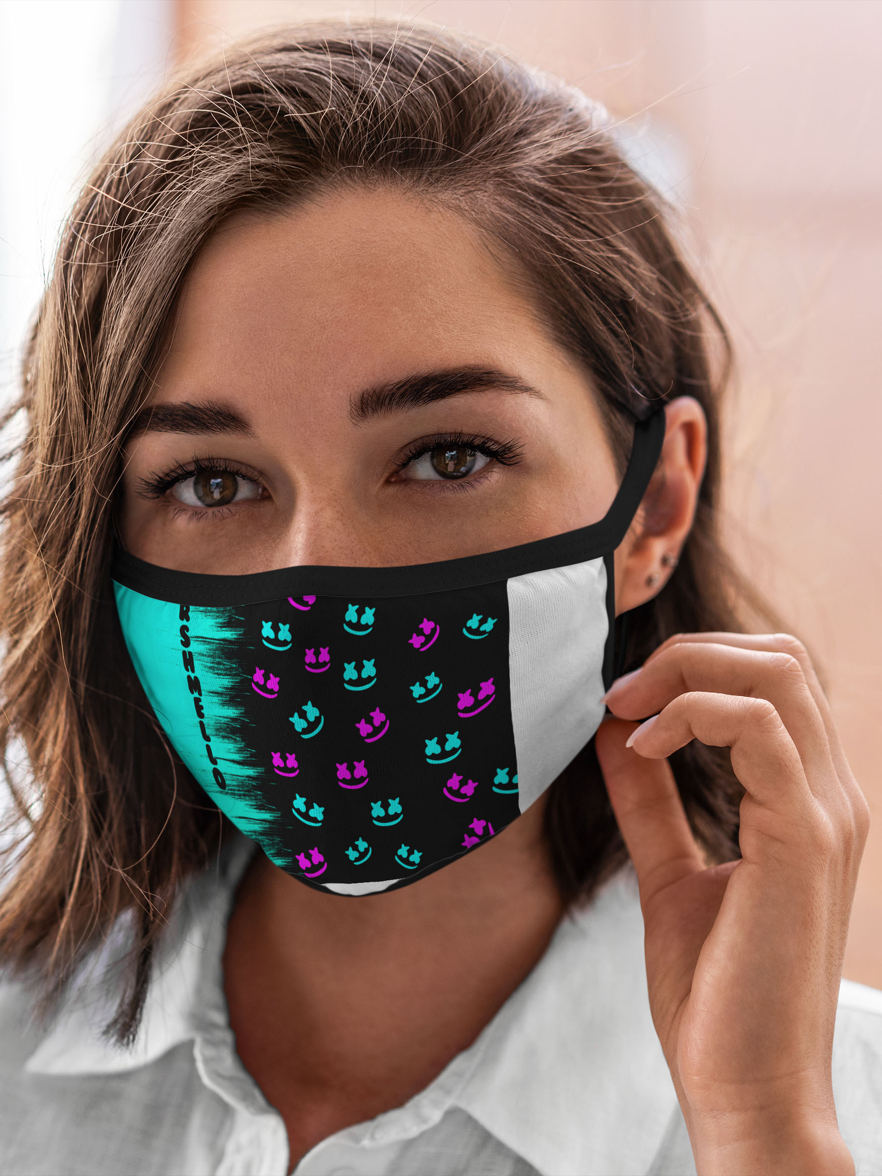 

Многоразовая маска унисекс Burnettie Marshmello, Разноцветный, Marshmello