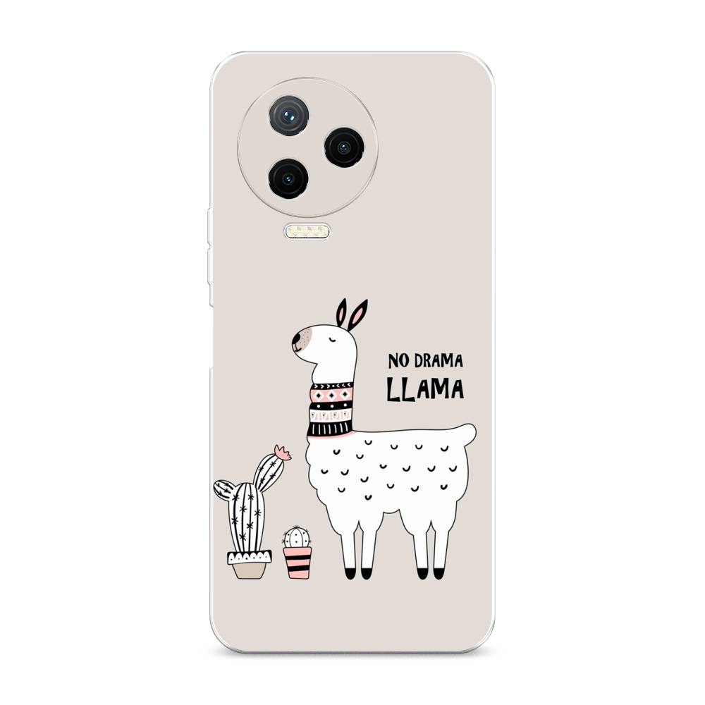 

Чехол Awog на Infinix NOTE 12 2023 / Инфиникс Нот 12 2023 "No drama LLama", Бежевый;серый;белый