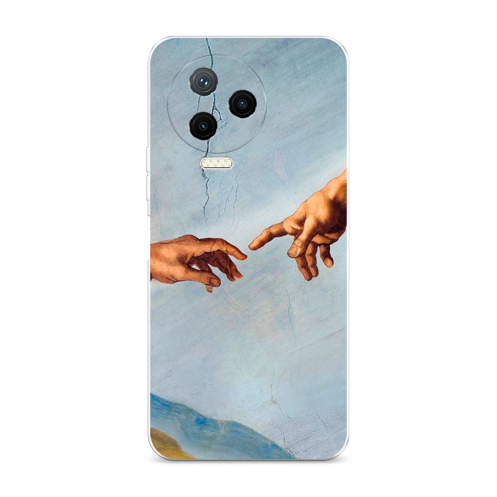 

Чехол Awog на Infinix NOTE 12 2023 / Инфиникс Нот 12 2023 "Сотворение Адама", Голубой;коричневый;серый