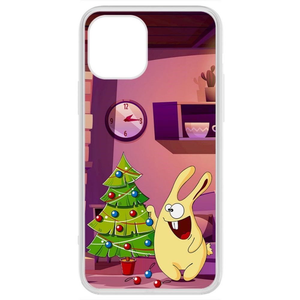 

Чехол-накладка Krutoff Кролик для iPhone 12, Прозрачный