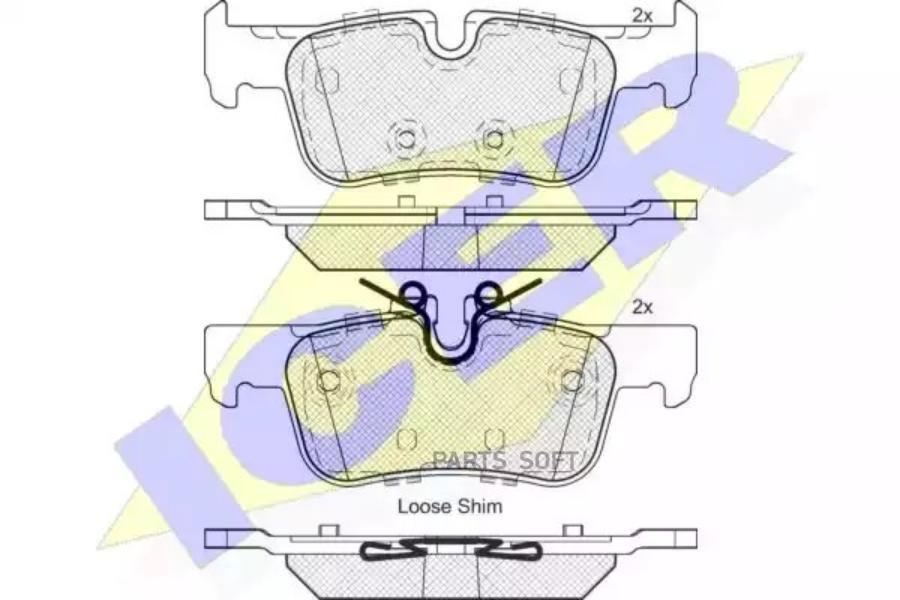 

Колодки Торм.Задн. Bmw 2/ I3/ X1/ Mini F60/ F54 13-> Icer арт. 182193