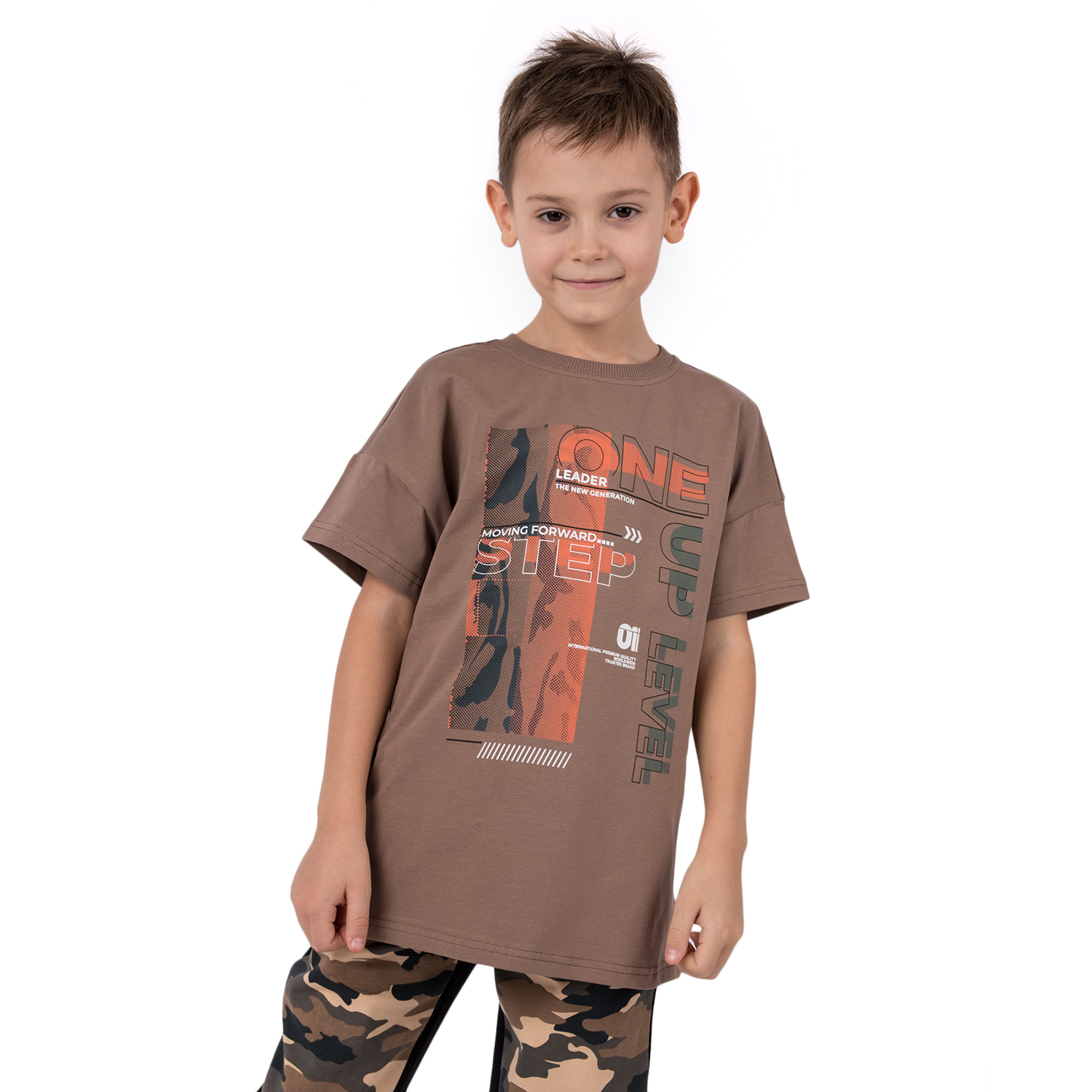 

Футболка детская Leader Kids ЛКЗ22221619ку02У бежевый р.140, ЛКЗ22221619ку02У