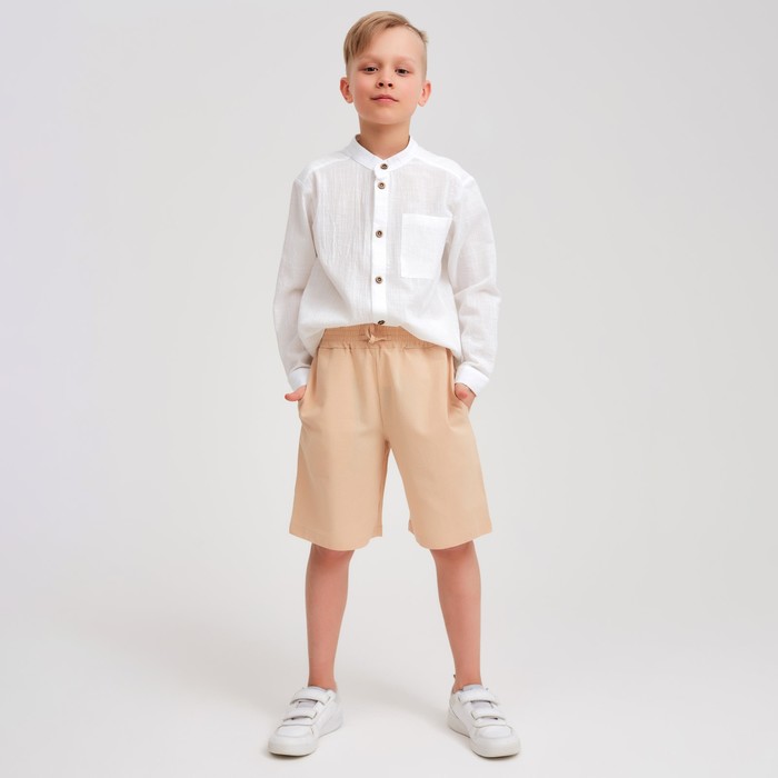 

Шорты-бермуды детские MINAKU: Cotton collection цвет бежевый, рост 140, Cotton collection-3