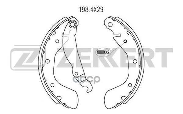 

Колодки Тормозные Opel Astra F 91-, Combo 99-, Corsa A, B, C Задние Барабанные (Gs8542) Ze