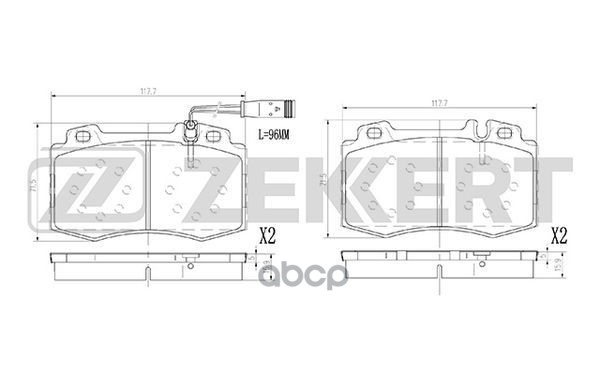 

Колодки Тормозные Zekkert Bs2927 Диск. Передн. С Датчиком Mb C-Class (203) 00-, Clk (209)