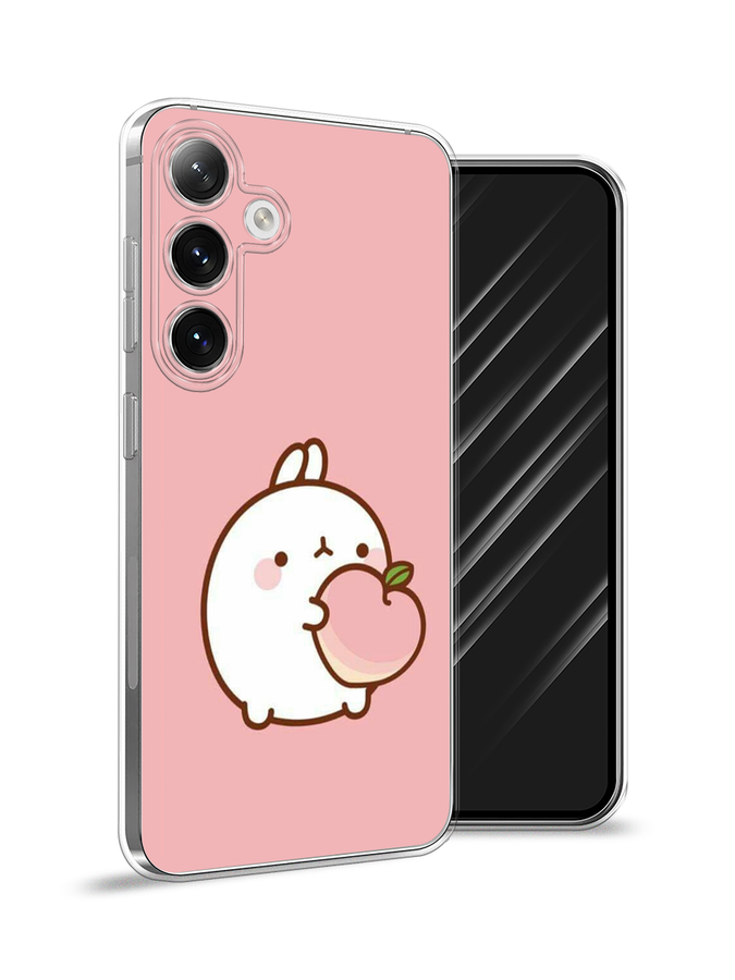 

Чехол Awog на Samsung Galaxy S24 "Кролик с персиком", Розовый;бежевый, 2109050-1