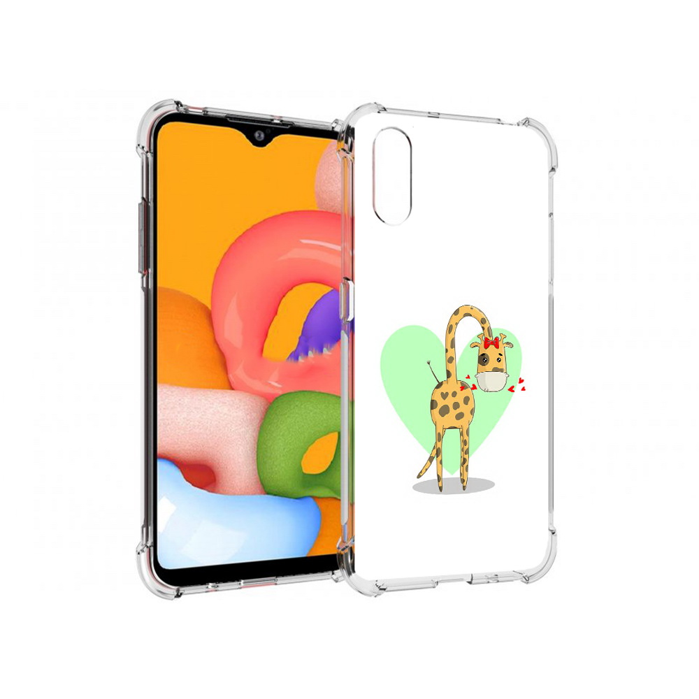 

Чехол MyPads Tocco для Samsung Galaxy A01 Влюбленный жираф 14 февраля (PT144711.509.47), Прозрачный, Tocco
