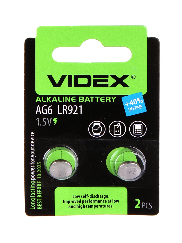 Батарейка Videx LR921  AG6 2BL (2 штуки)