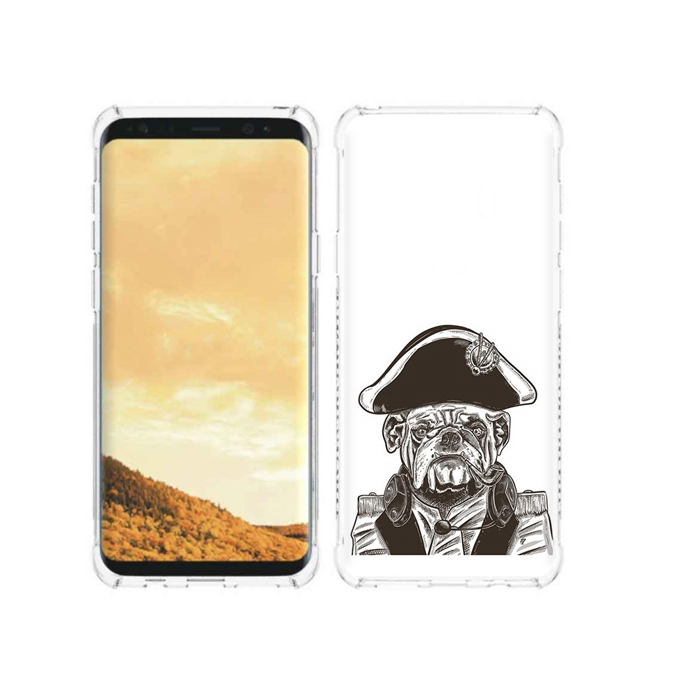 

Чехол MyPads Tocco для Samsung Galaxy S9 мопс генерал (PT98329.588.483), Прозрачный, Tocco