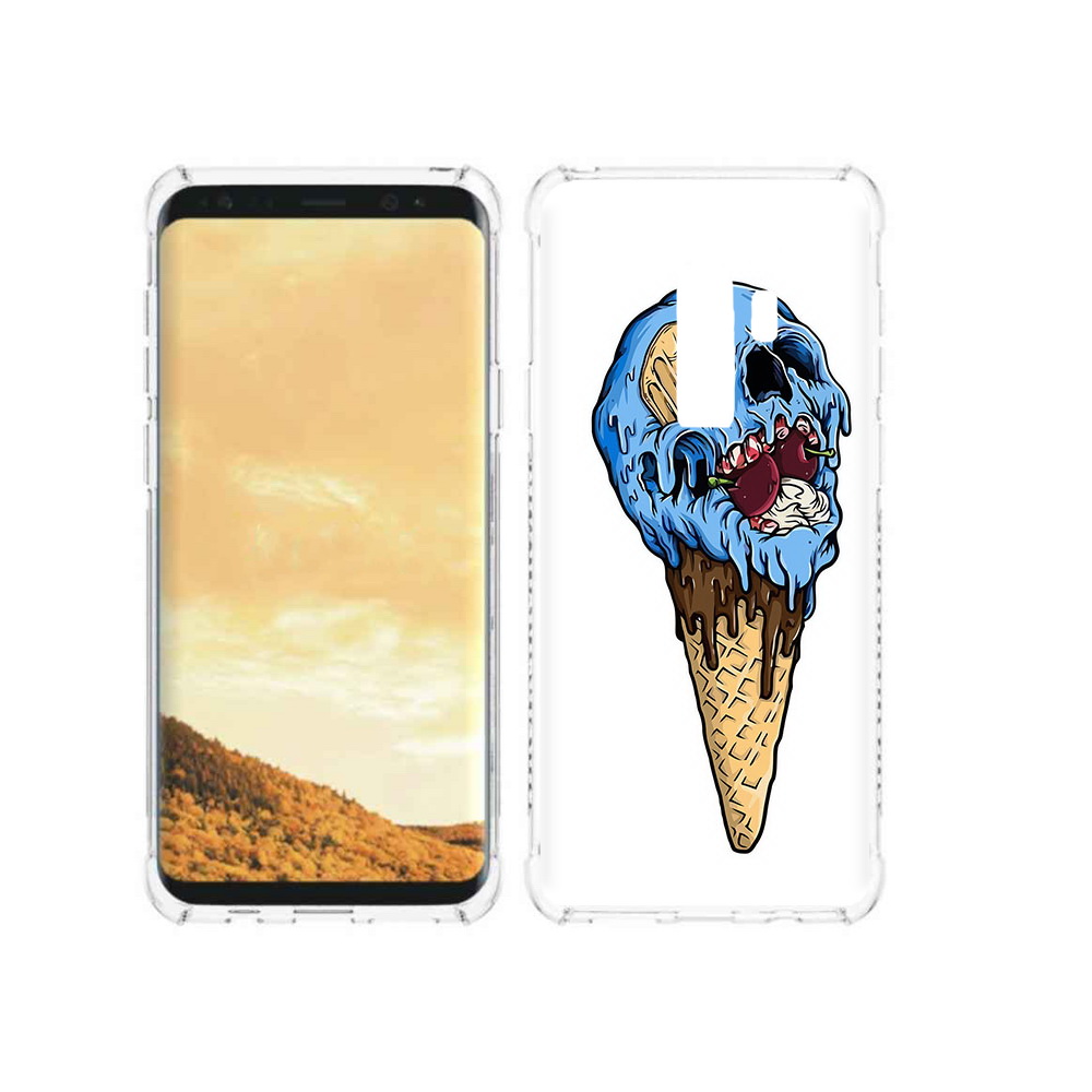 

Чехол MyPads Tocco для Samsung Galaxy S9 мороженное череп (PT98329.588.484), Прозрачный, Tocco