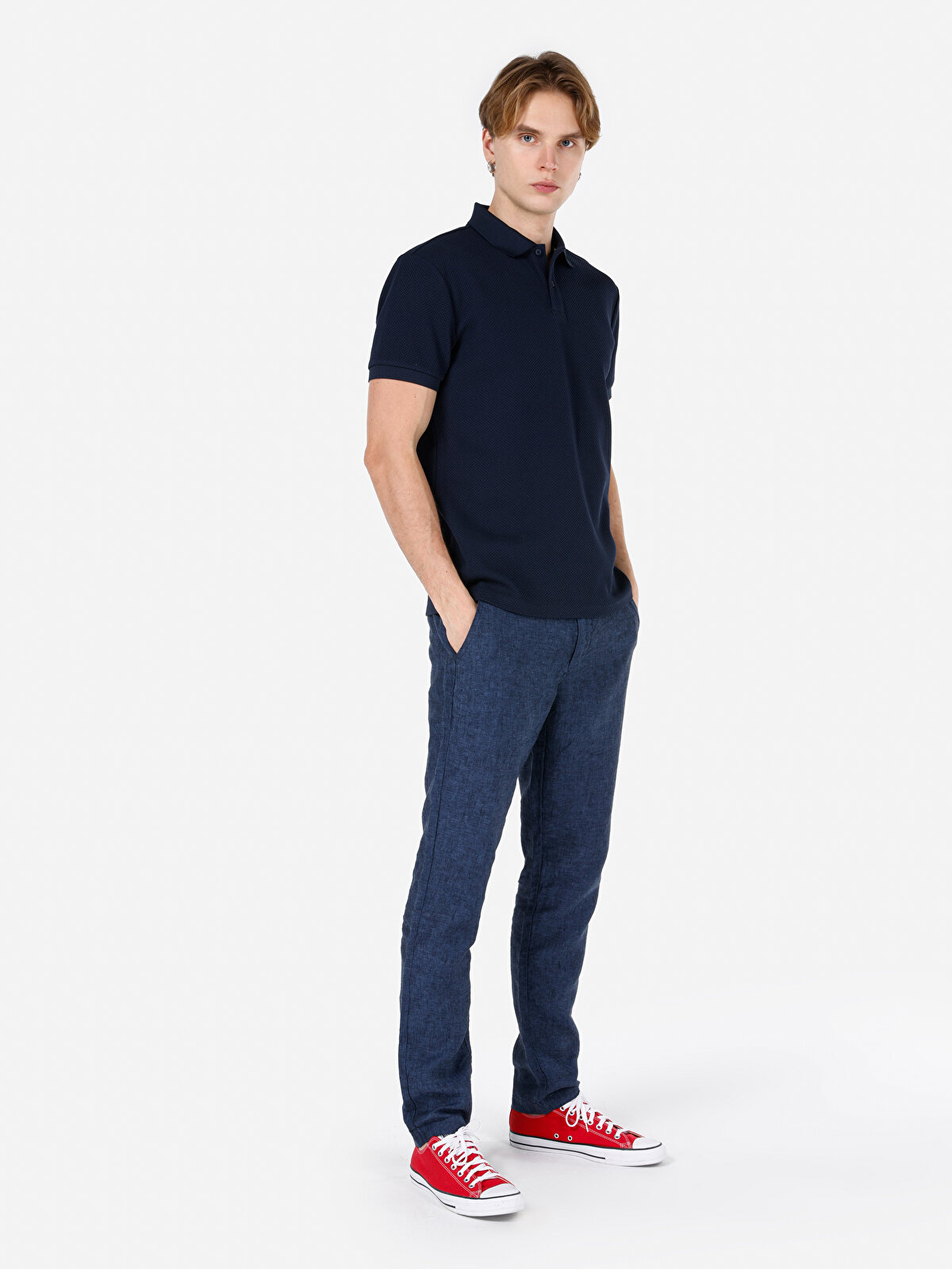 

Футболка мужская Colin's CL1067808 синяя 2XL, Синий, CL1067808