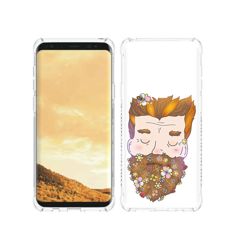 

Чехол MyPads Tocco для Samsung Galaxy S9 мужчина с цветами в бороде (PT98329.588.489), Прозрачный, Tocco