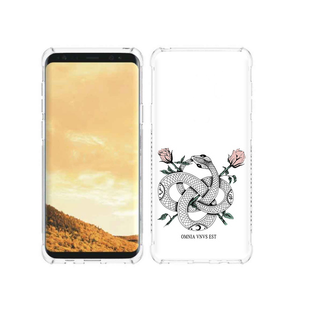 

Чехол MyPads Tocco для Samsung Galaxy S9 нарисованная змея абстракция (PT98329.588.502), Прозрачный, Tocco