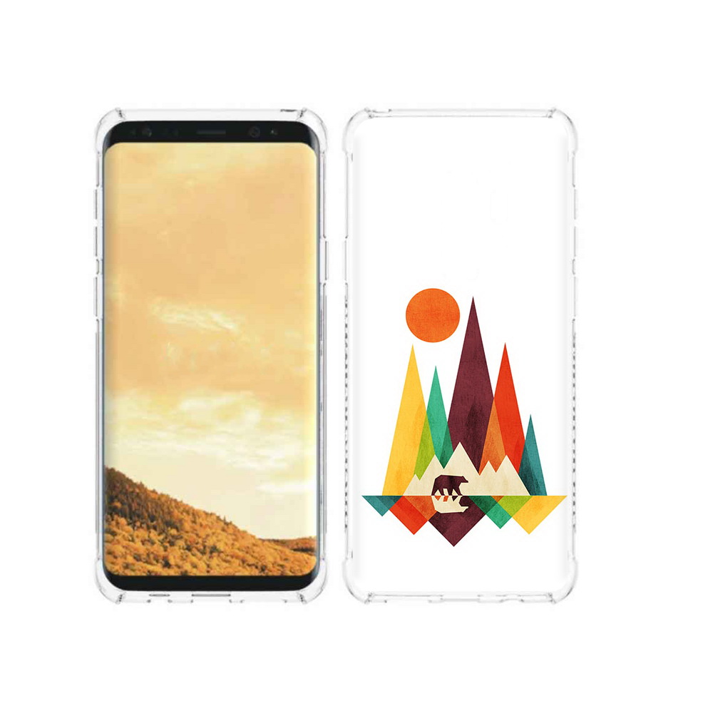 

Чехол MyPads Tocco для Samsung Galaxy S9 нарисованные горы с медведем (PT98329.588.506), Прозрачный, Tocco