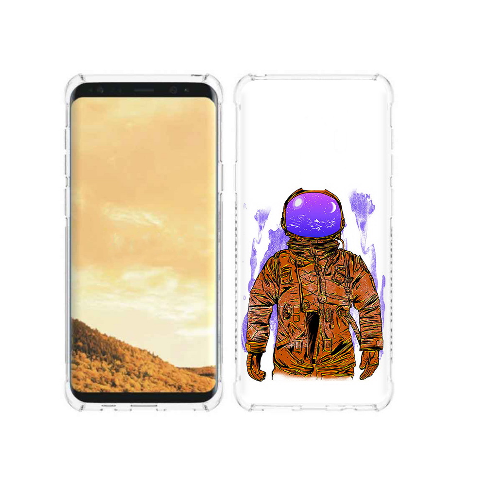 

Чехол MyPads Tocco для Samsung Galaxy S9 нарисованный мужчина в скафандре, Прозрачный, Tocco