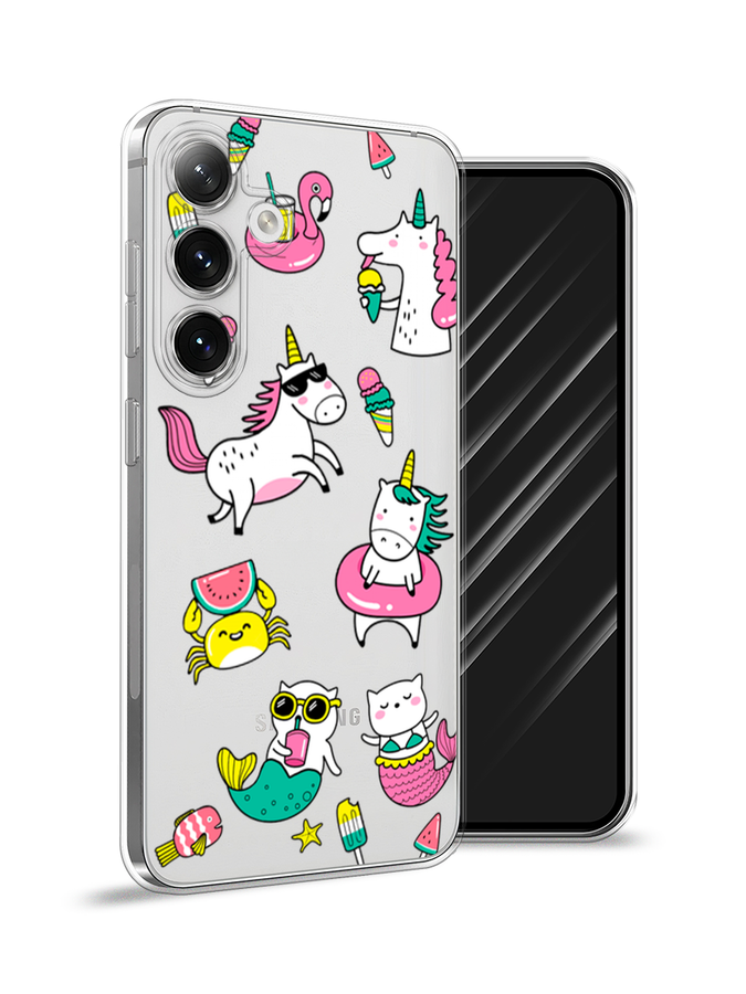 

Чехол Awog на Samsung Galaxy S24 "На отдыхе", Белый;бирюзовый;розовый, 2109050-1