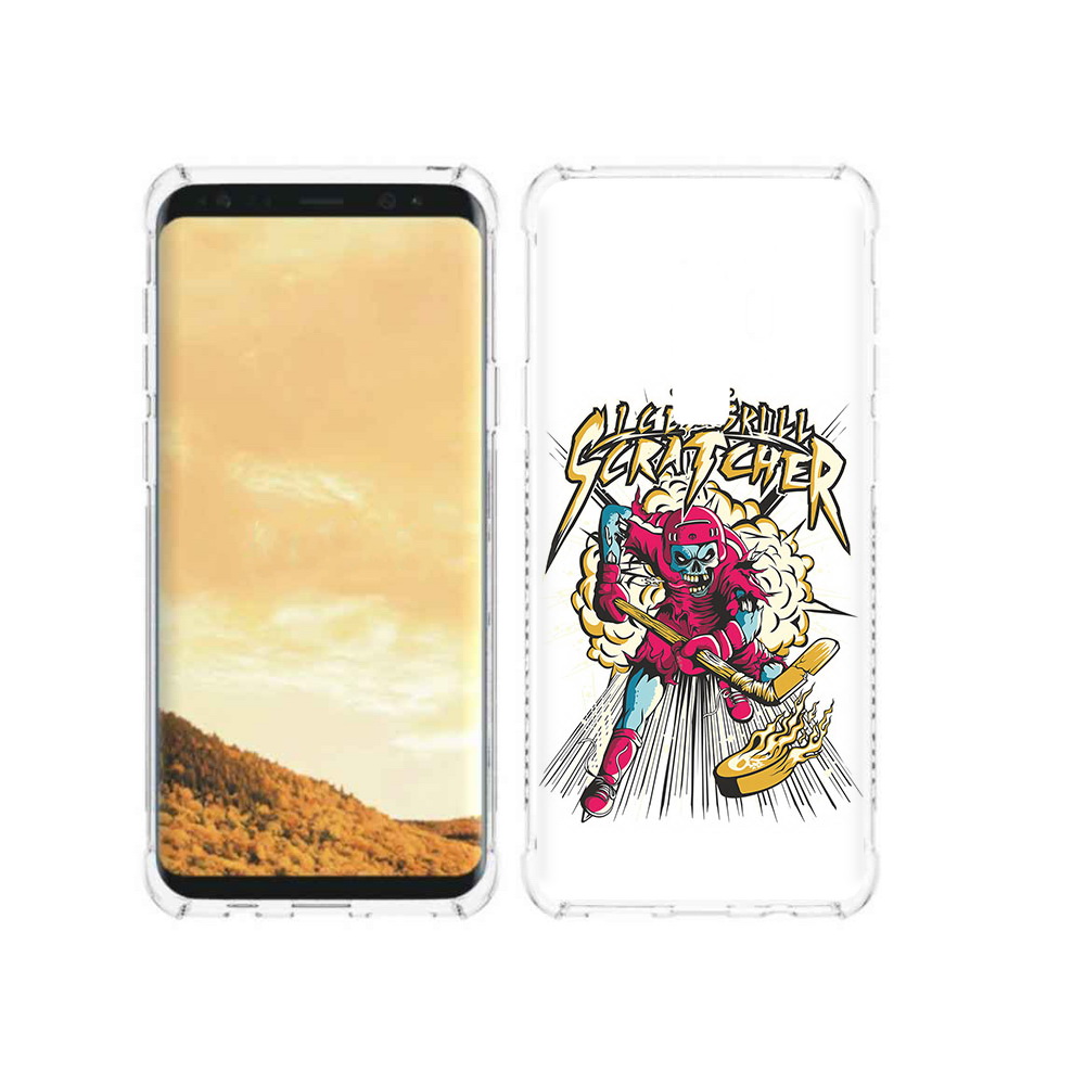 

Чехол MyPads Tocco для Samsung Galaxy S9 нарисованный скелет хоккеист (PT98329.588.514), Прозрачный, Tocco