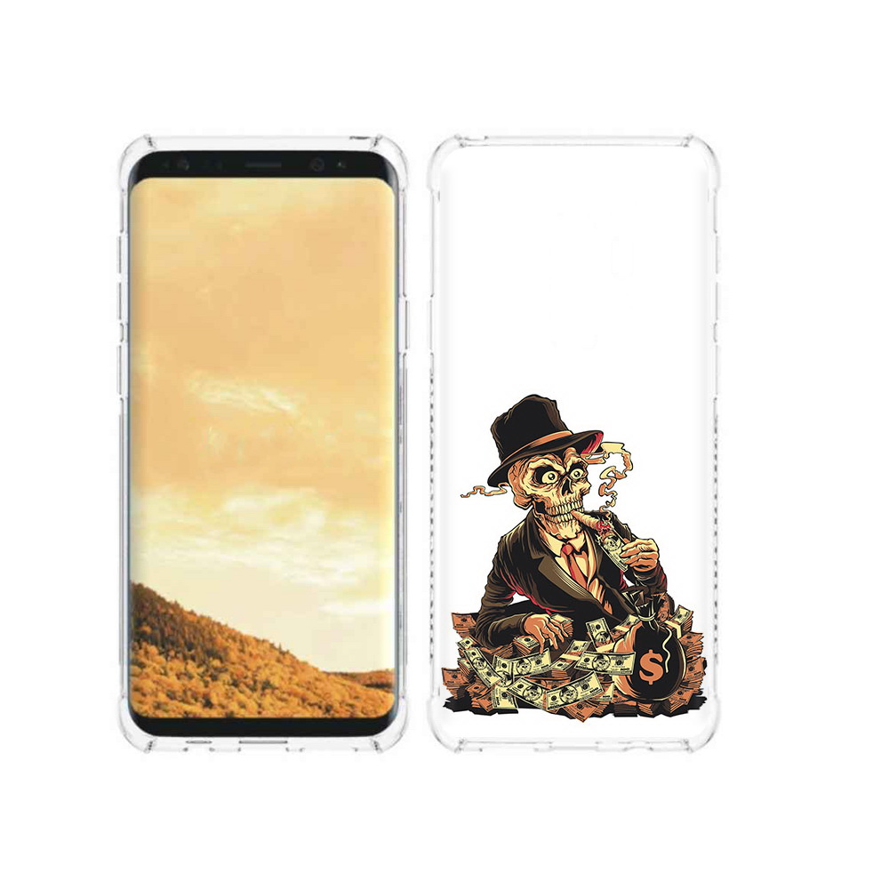 

Чехол MyPads Tocco для Samsung Galaxy S9 нарисованный череп с сигаретой (PT98329.588.515), Прозрачный, Tocco