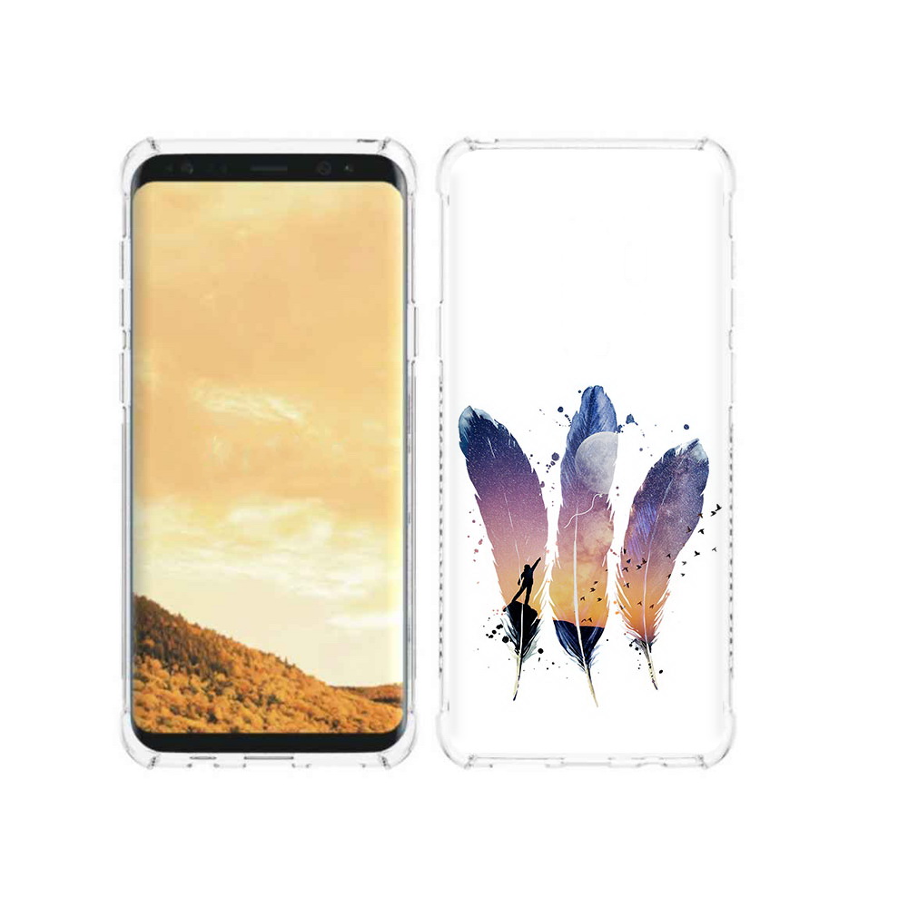 

Чехол MyPads Tocco для Samsung Galaxy S9 небесные перья (PT98329.588.519), Прозрачный, Tocco