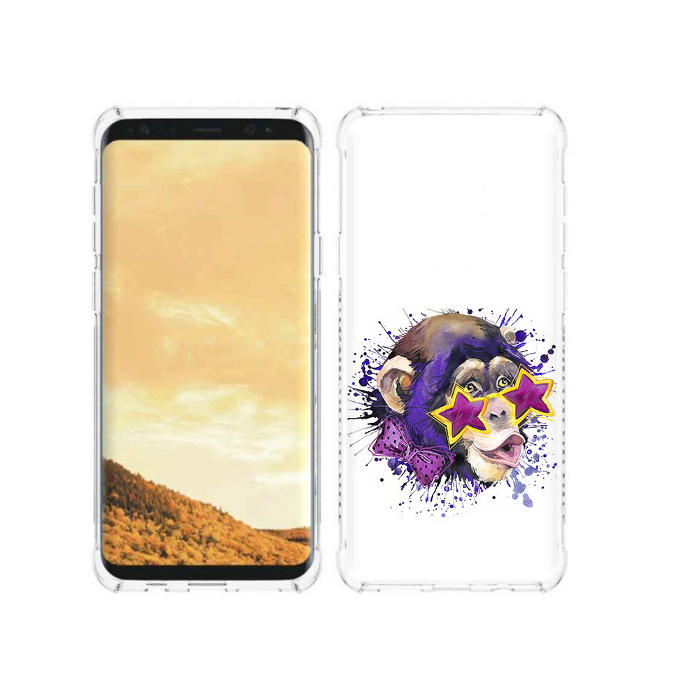 

Чехол MyPads Tocco для Samsung Galaxy S9 обезьяна в очках (PT98329.588.524), Прозрачный, Tocco
