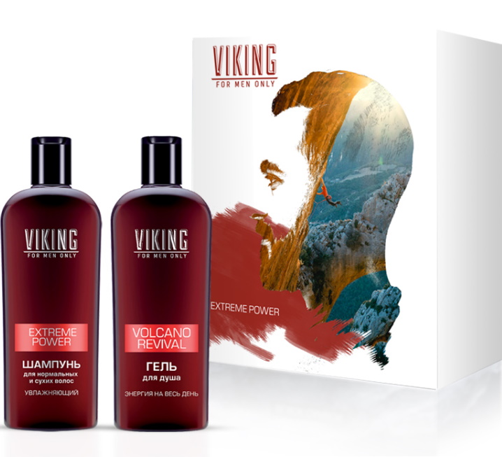 

Набор средств для тела подарочный Viking Extreme power Black&White