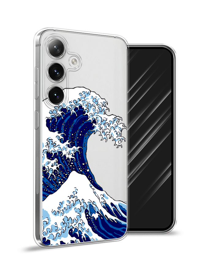 

Чехол Awog на Samsung Galaxy S24 "Волна в Канагаве", Синий;белый, 2109050-1