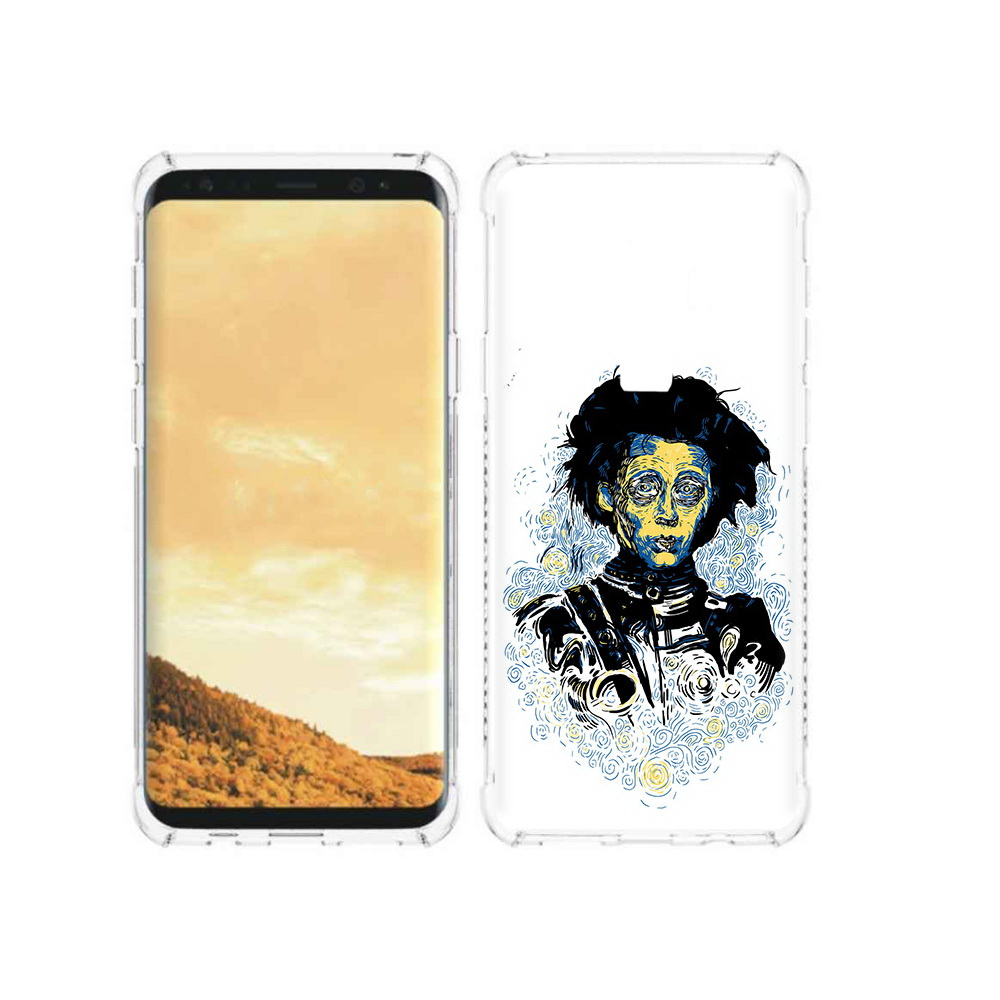 

Чехол MyPads Tocco для Samsung Galaxy S9 парень черно-белый абстракция (PT98329.588.535), Прозрачный, Tocco