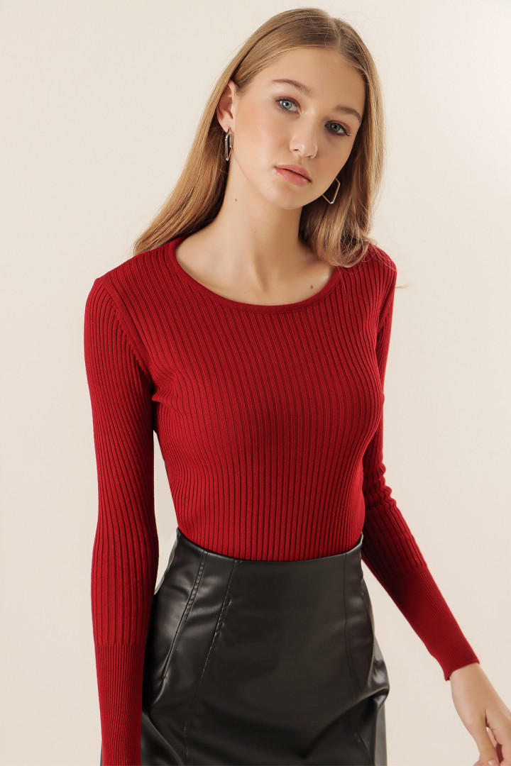 

Свитер женский GİENS Z-000005359_004 красный S-M (доставка из-за рубежа), Z-000005359_004