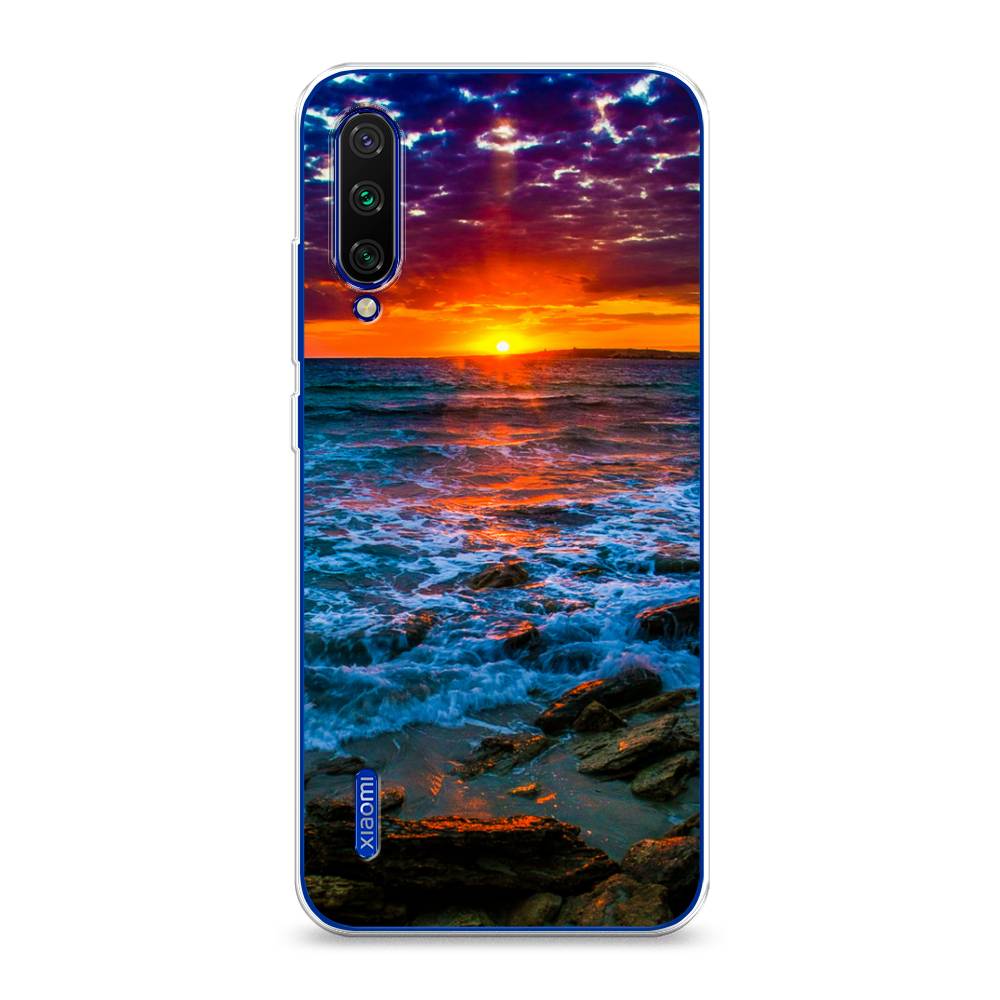 

Чехол на Xiaomi Mi CC9E "Закат 1", Оранжевый;синий, 36050-2