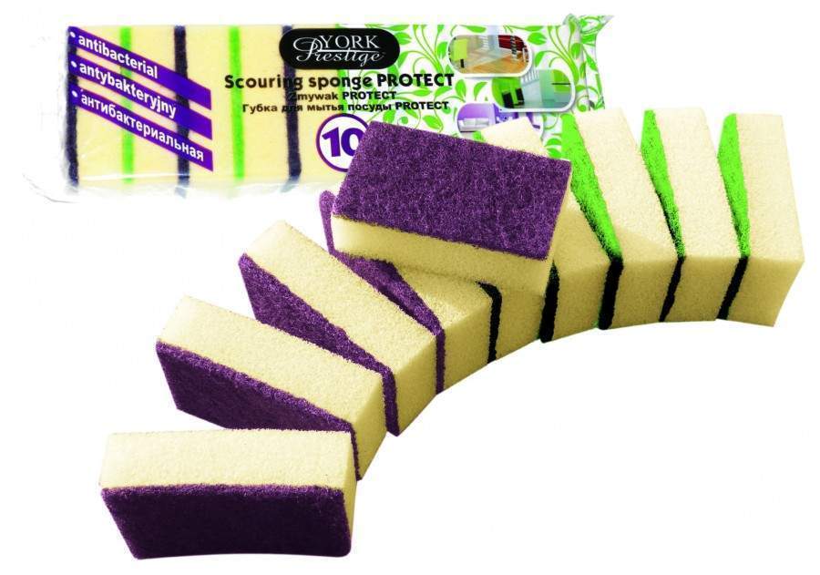 фото Губки для посуды york, арт. 495581, 10шт. х 3уп.