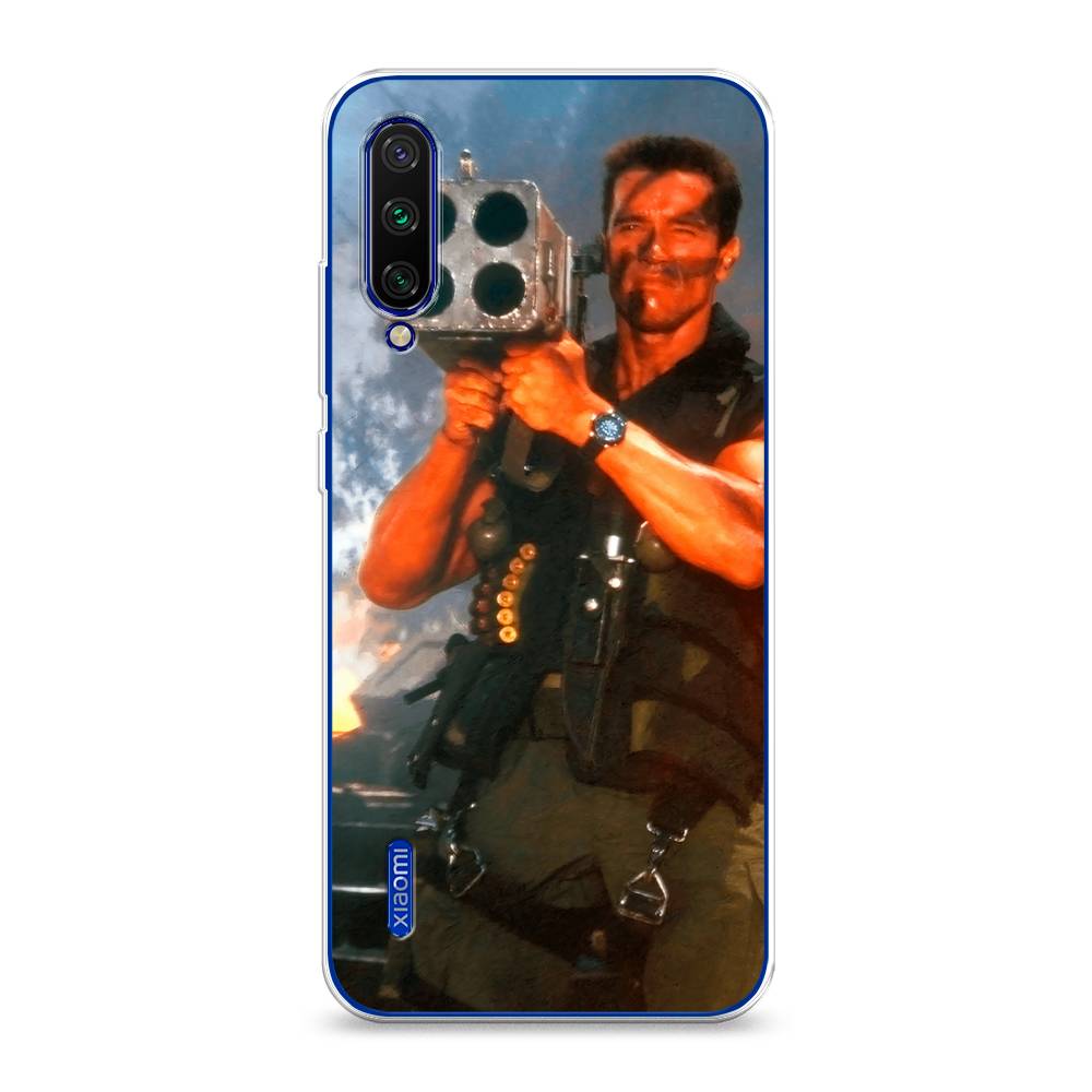 

Чехол на Xiaomi Mi CC9E "Арнольд Шварцнеггер с базукой", Голубой;коричневый, 36050-6