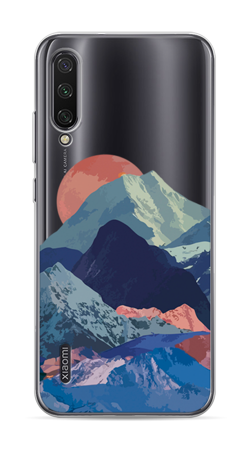 

Чехол на Xiaomi Mi CC9E"Закат в снежных горах", Красный;серый;голубой, 36050-2