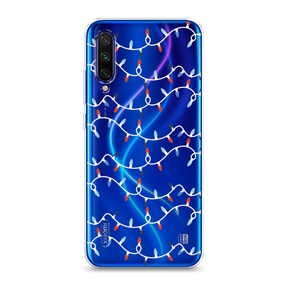 

Чехол на Xiaomi Mi CC9E "Разноцветная гирлянда", Белый;красный;синий, 36050-5