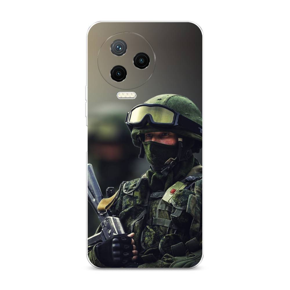 

Чехол Awog на Infinix NOTE 12 2023 / Инфиникс Нот 12 2023 "Солдат", Зеленый;серый