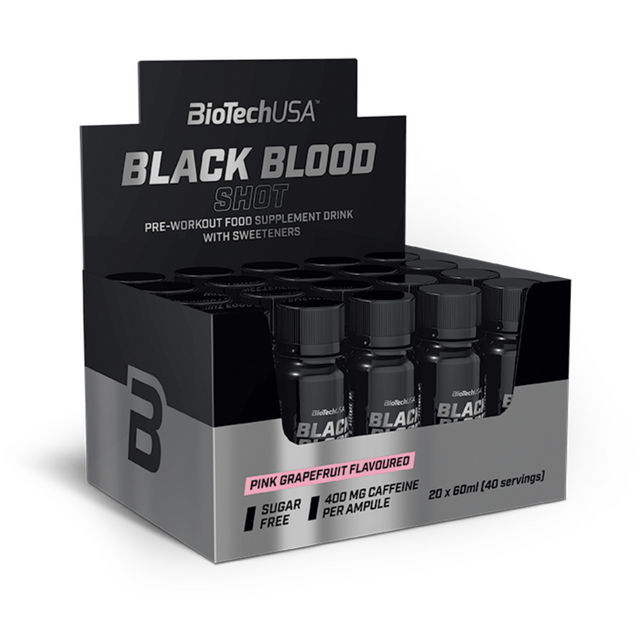 Предтренировочный комплекс BioTechUSA Black Blood Shot 20* 60 мл, розовый грейпфрут