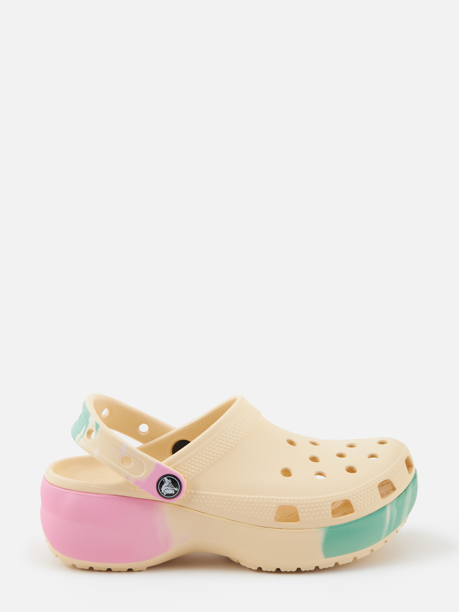 Сабо унисекс Crocs Classic Platform Ombre Clog 208278 бежевые 38-39 RU