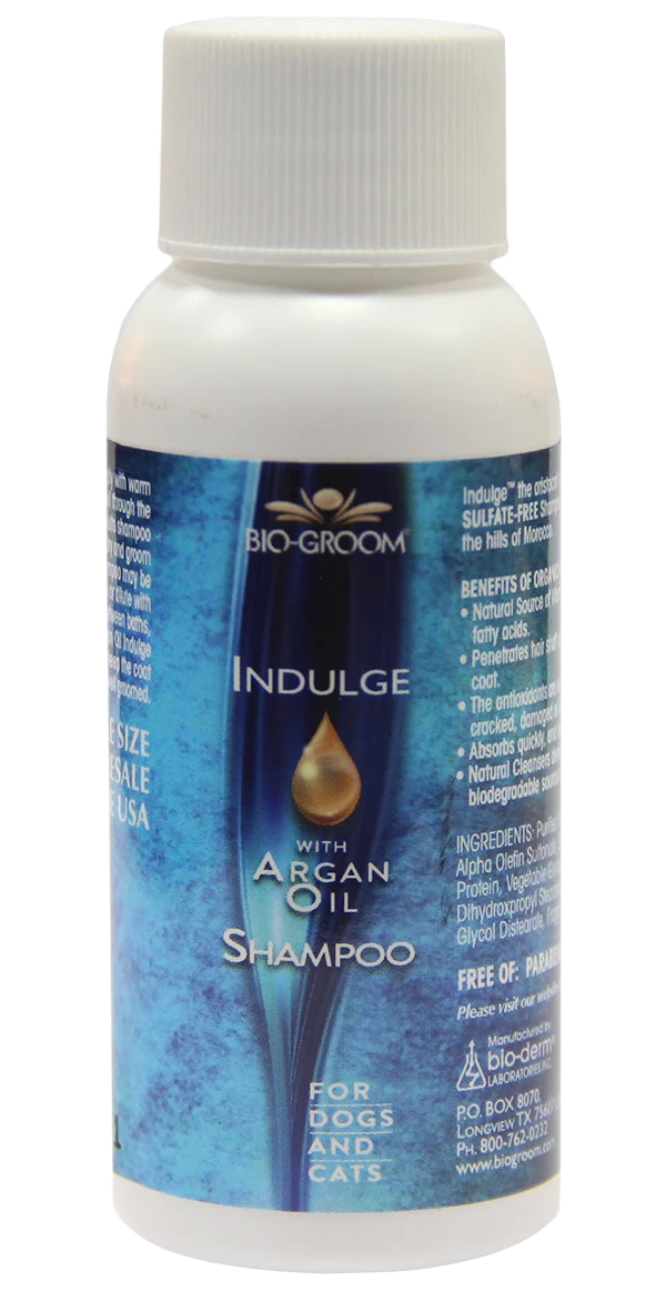 фото Шампунь bio-groom indulge, с аргановым маслом, концентрат 1 к 4, 59 мл