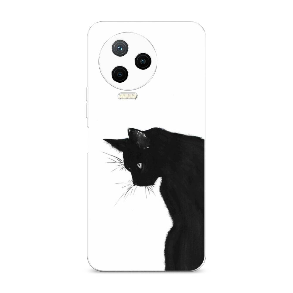 

Чехол Awog на Infinix NOTE 12 2023 / Инфиникс Нот 12 2023 "Black cat", Черный;белый