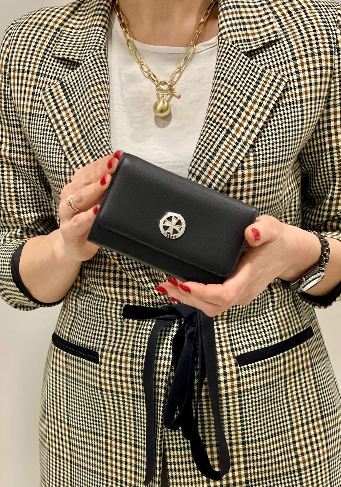 

Кошелек женский Narvin 9579 palermo black, Черный, 9579