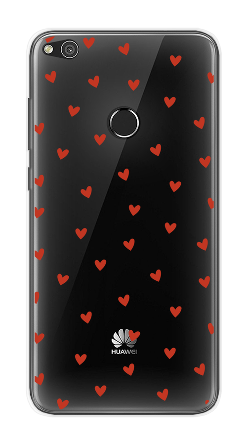 

Чехол на Honor 8 Lite, Huawei P8 Lite "Red hearts", Красный;прозрачный, 61550-1