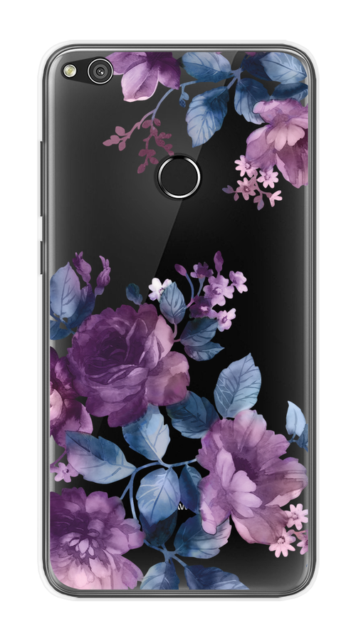 

Чехол на Honor 8 Lite, Huawei P8 Lite "Purple Blossoms", Синий;фиолетовый, 61550-1