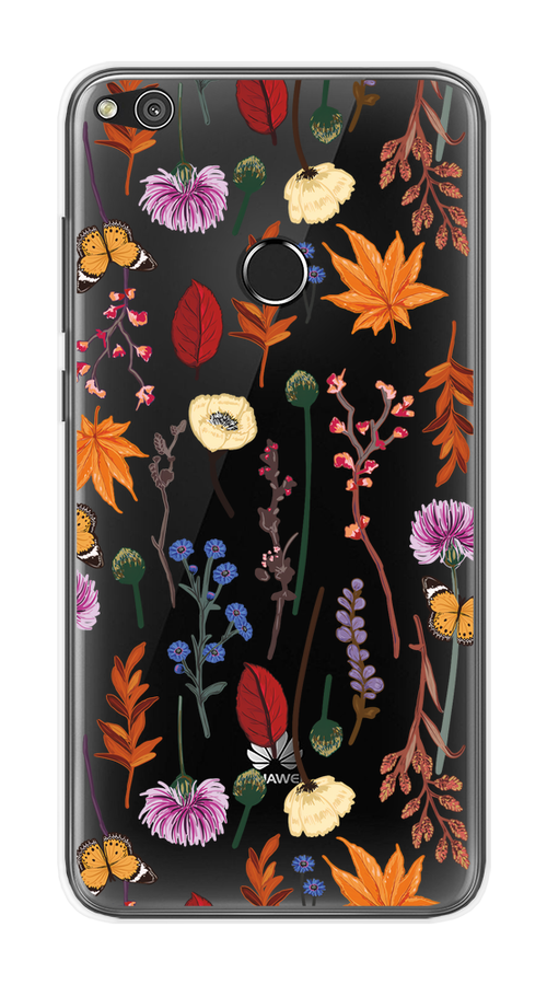 

Чехол на Honor 8 Lite, Huawei P8 Lite "Orange Purple flowers", Оранжевый;красный;розовый;желтый;прозрачный, 61550-1