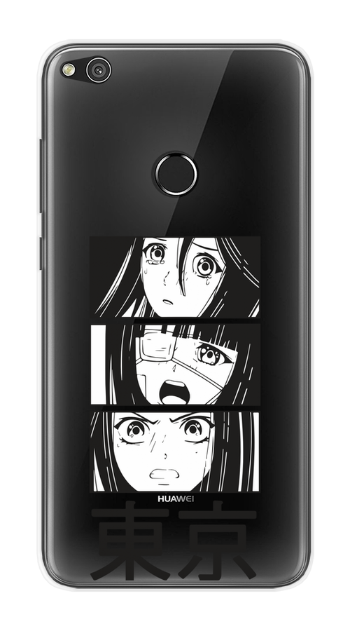 

Чехол на Honor 8 Lite, Huawei P8 Lite "Tokyo girls", Белый;черный;прозрачный, 61550-1