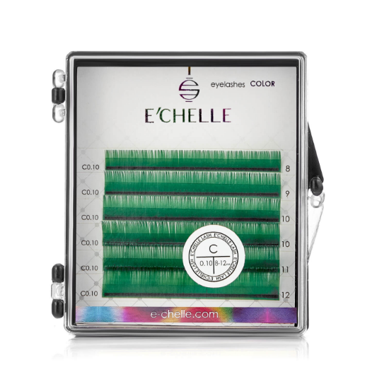 

РЕСНИЦЫ E'CHELLE GREEN MINI MIX (C 0.10 6-9 mm), Зеленый