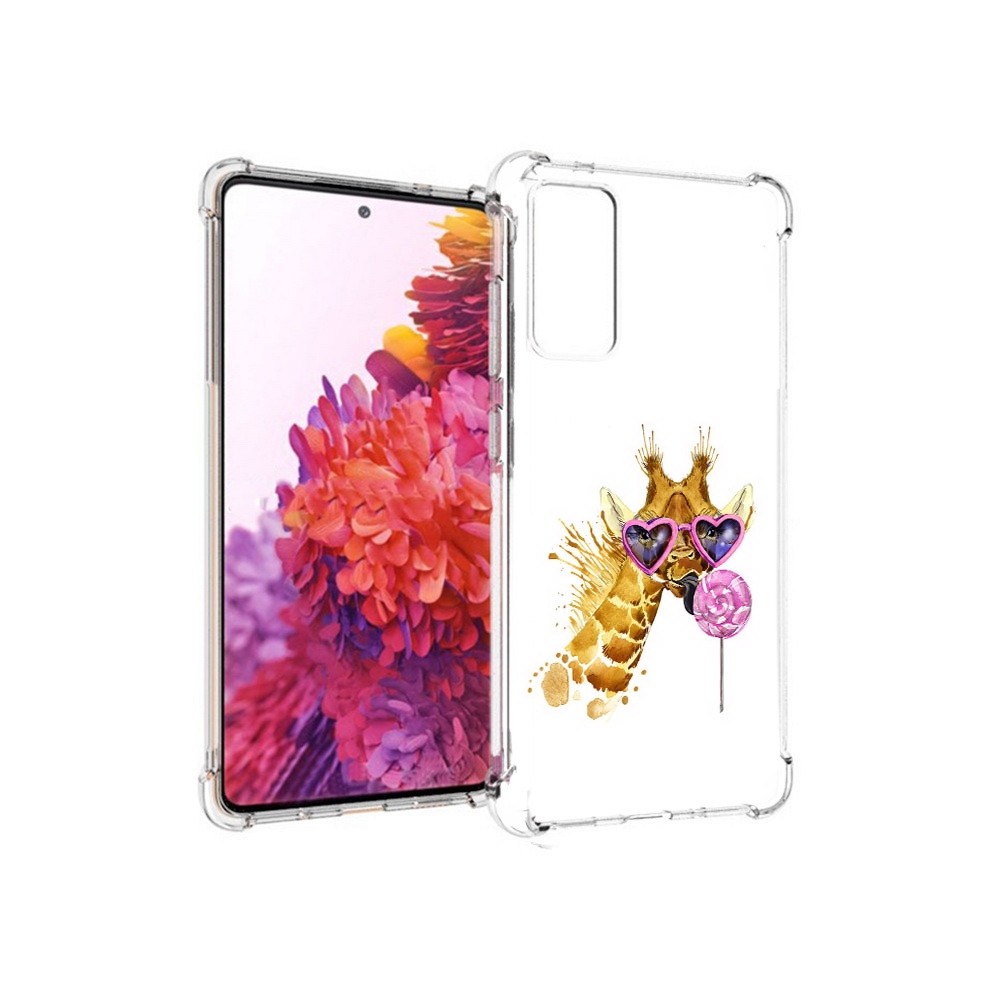 

Чехол MyPads Tocco для Samsung Galaxy S20 FE акварельный жираф (PT153647.496.217), Прозрачный, Tocco
