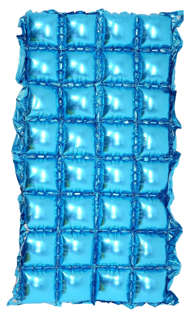 фото Панно фольгированное 74 х 142 см, 4 ряда, цвет голубой страна карнавалия