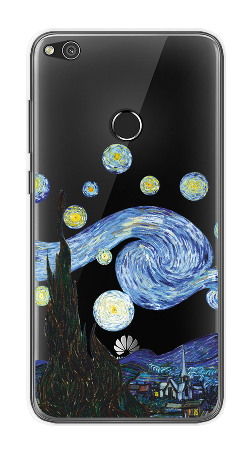 

Чехол на Honor 8 Lite, Huawei P8 Lite "Ночь Ван Гога", Голубой;синий;черный, 61550-1